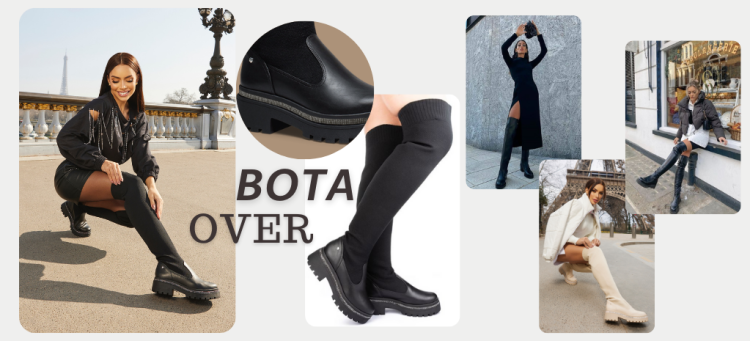 Quentinha e estilosa com a bota over the knee. (Fotos: divulgação).
