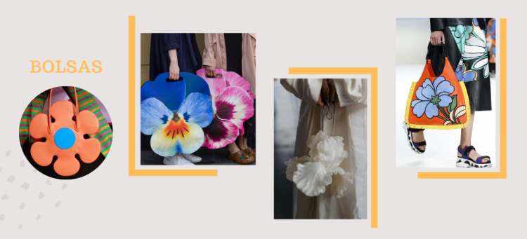 Bolsas com motivos florais para a estação. (Foto: divulgação).