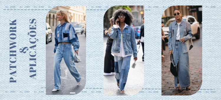 Com uma pegada handmade, as aplicações e os patchworks no jeans vão te conquistar. (Foto: divulgação)