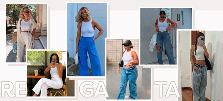 A regata branca garante frescor para os dias de calor. (Fotos: divulgação)