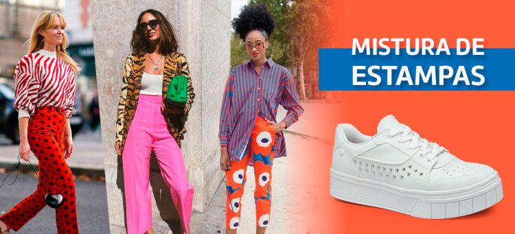 A mistura de estampas é o auge do estilo mix and match. (Fotos: divulgação)