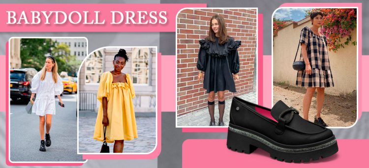Babydoll dress + loafer conquistou as fashionistas. (Fotos: divulgação)
