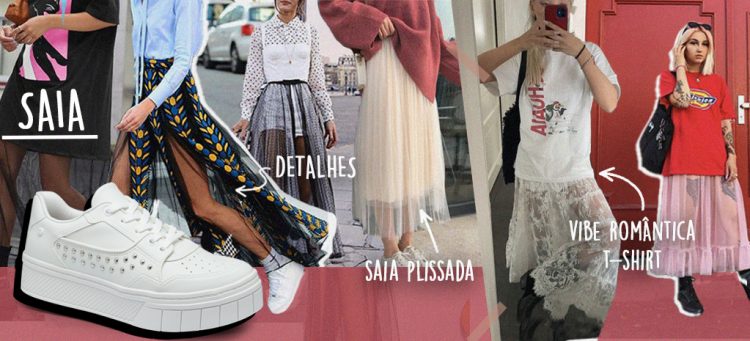 A saia deve permanecer somente com detalhes em transparência. (Fotos: divulgação)