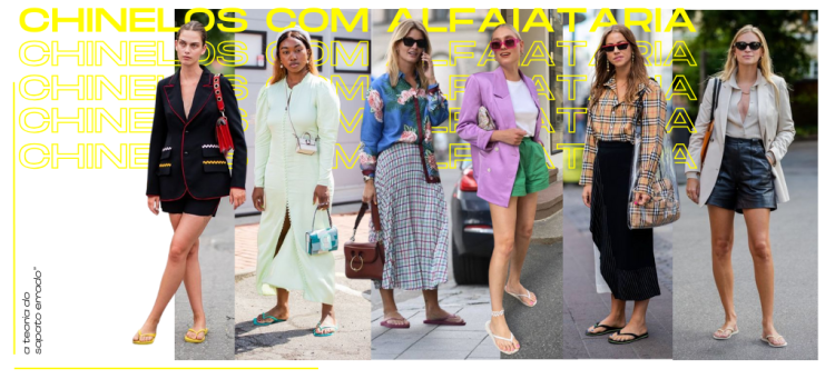 Os chinelos com looks de alfaitaria vão adicionar autenticidade às suas produções. (Fotos: divulgação)