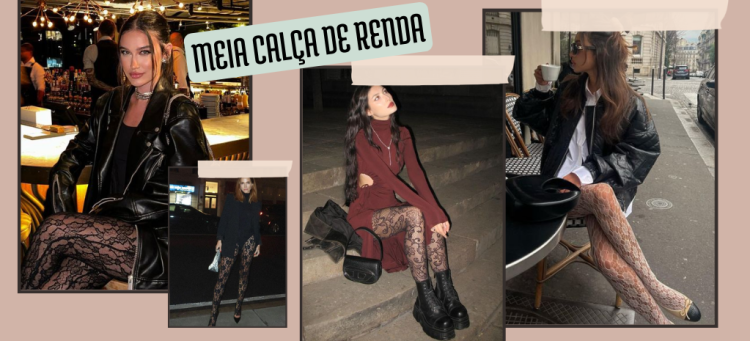 Super girly ou rocky vibes com meia calça de renda? Você escolhe. (foto: divulgação)