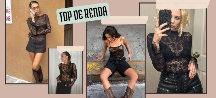 Top de renda é aquela peça curinga. (foto: divulgação)