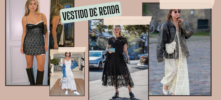 Invista no vestido de renda para looks fashionistas. (foto: divulgação)