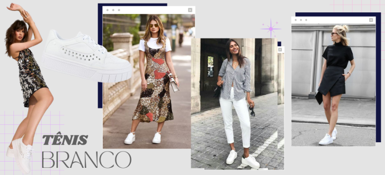 O tênis branco é um clássico que nunca sai de moda. (Foto: divulgação)