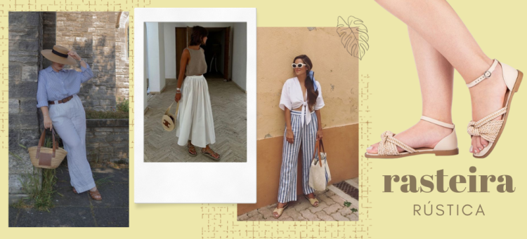 A rasteira rústica garante leveza para a estação mais quente do ano. (Foto: divulgação)