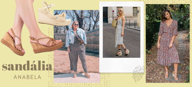Conforto e estilo para a estação com sandália anabela. (Foto: divulgação)