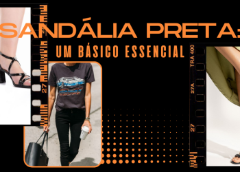 A atemporal sandália preta: um básico essencial. (foto: divulgação)