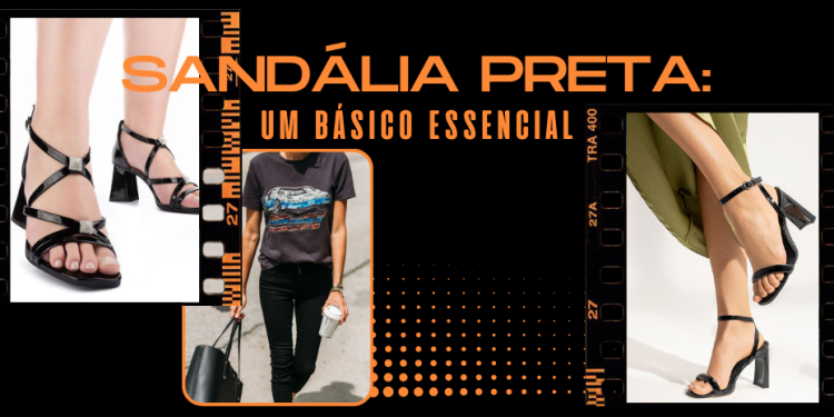 A atemporal sandália preta: um básico essencial. (foto: divulgação)