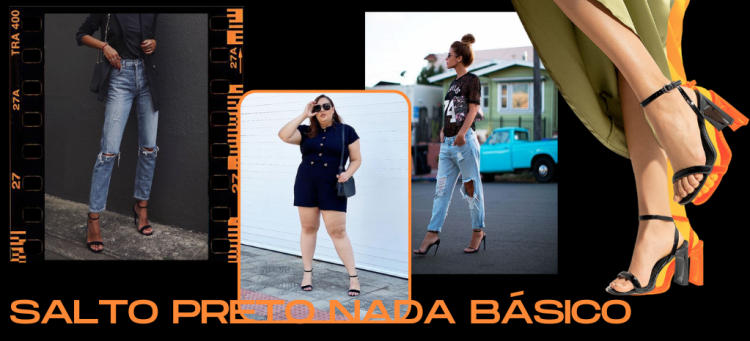 O salto preto nada básico eleva o look. (foto: divulgação)