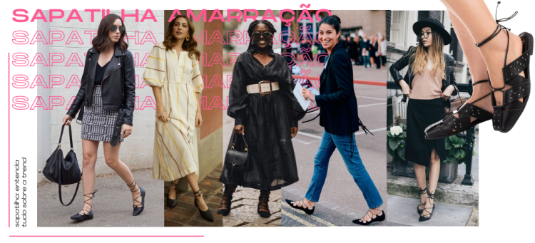 Balletcore: sapatilhas de amarração transformam o street style. (foto: divulgação)
