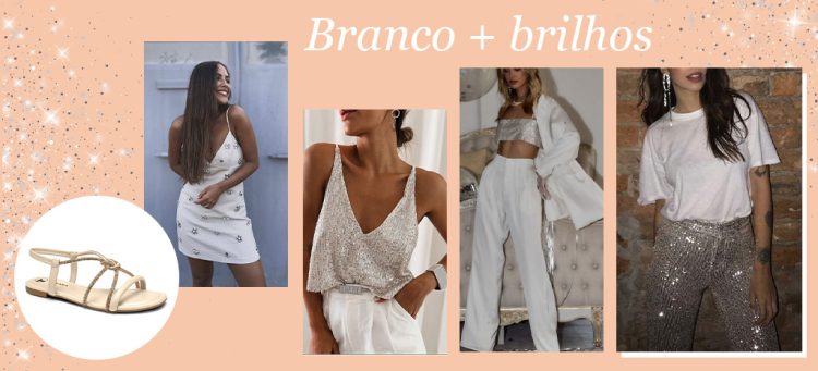 Look branco + brilhos eleva o look. (foto: divulgação)