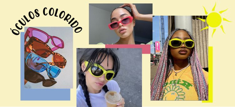 Transforme o look com óculos colorido. (Fotos: divulgação)