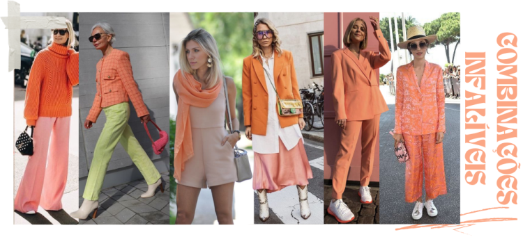 Combinações infalíveis com a cor Peach Fuzz. (Fotos: divulgação)