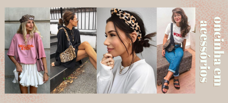 Oncinha nos acessórios: detalhes que fazem a diferença. (Fotos: divulgação)