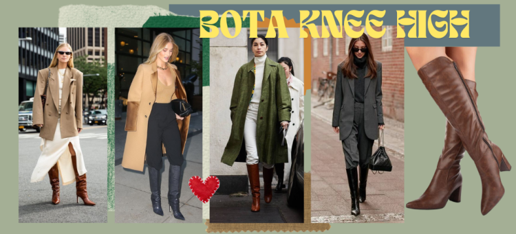 A bota knee high é a queridinha do momento. (Fotos: divulgação)