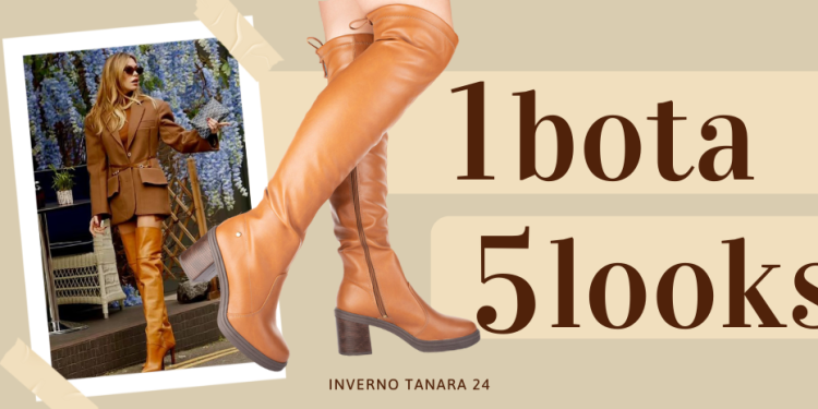 Uma bota, cinco looks. (Fotos: divulgação)