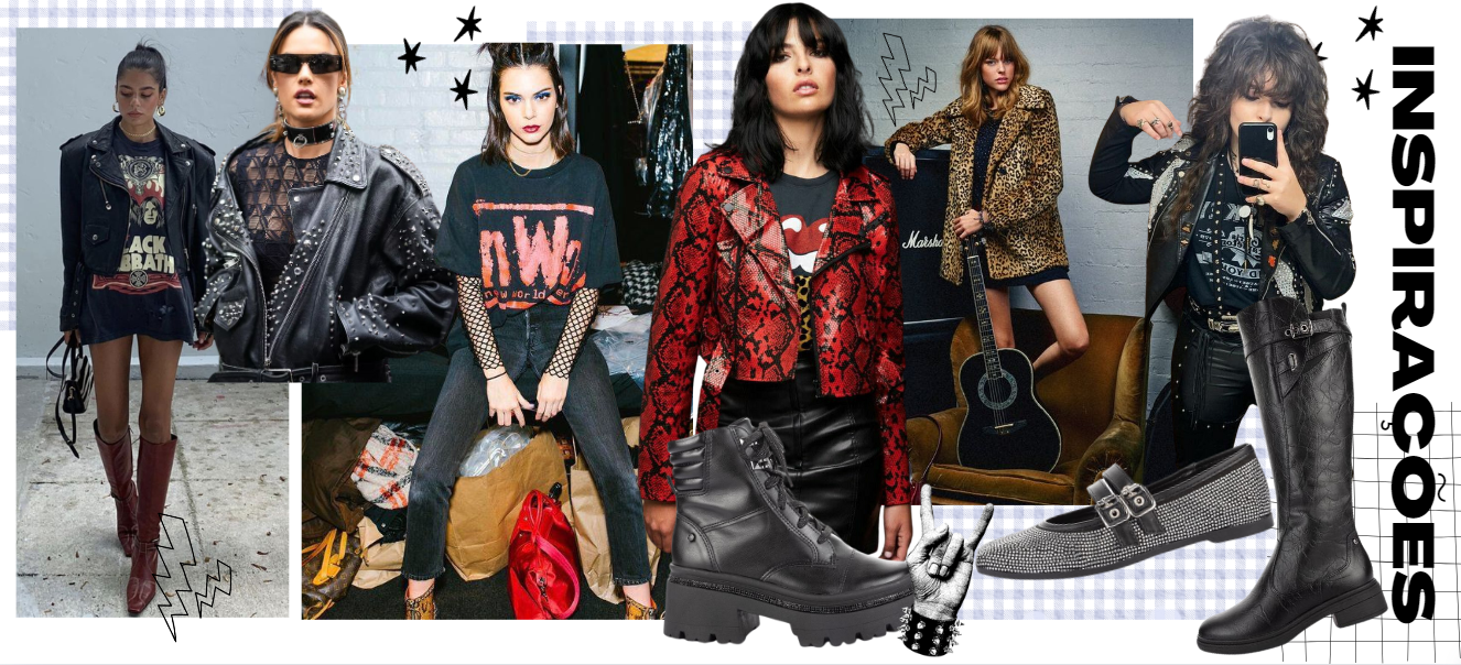 Inspirações de looks para o Dia do Rock. (Fotos: divulgação)