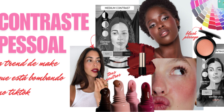 Contraste pessoal: conheça a trend de make que está bombando no TikTok. (Fotos: divulgação)