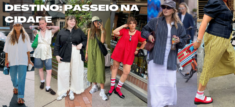 Ideias de looks para as férias: explorando a cidade. (Fotos: divulgação)