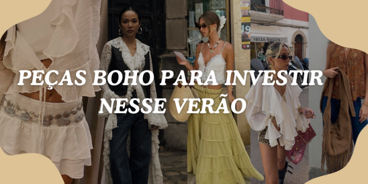 Peças Boho para investir nesse verão. (Fotos: divulgação)