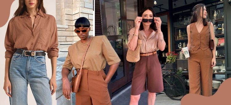 Inspirações de look Mocha Mousse. (Fotos: divulgação)