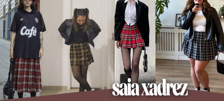 Peças Retrô: Saia Xadrez