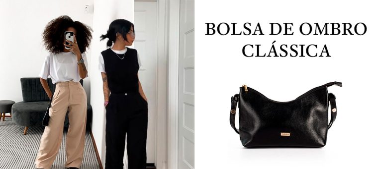 A bolsa de ombro clássica é um dos modelos indispensáveis. (Fotos: divulgação)