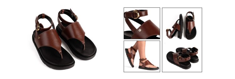 A flatform em couro que exala sofisticação.