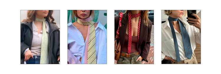 Gravata como lenço ganha um ar despojado e elegante.