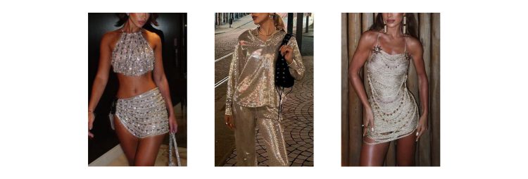 Glamour Urbano no Carnaval com a sandália metalizada.